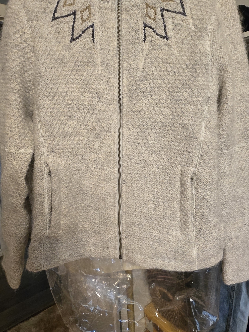 66°North Iceland Women's M 100% Icelandic Wool Full Zip Jacket Nordic Lined